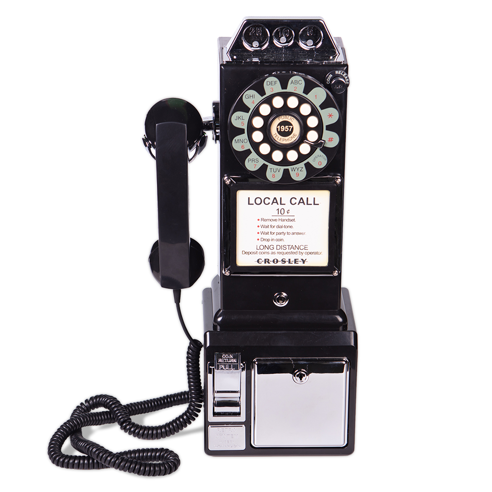 Black payphone audio guestbook. Perfect for weddings and special events. Receive heartfelt and hilarious messages for your guests. Guests pick up the phone, listen to your personalised greeting then leave you a message after the beep on our vintage, retro, antique phones.